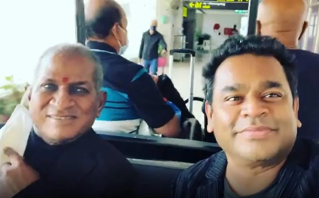 ar rahman ilaiyaraaja at airport 