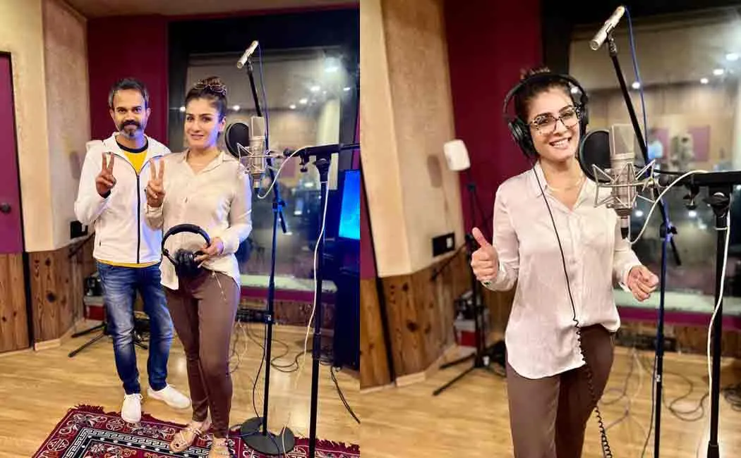 Raveena Tandons finished dubbing kgf 2 film