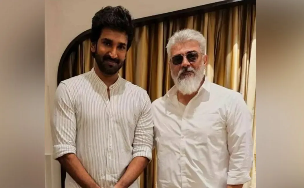 actor aadhi invites ajithkumar his wedding