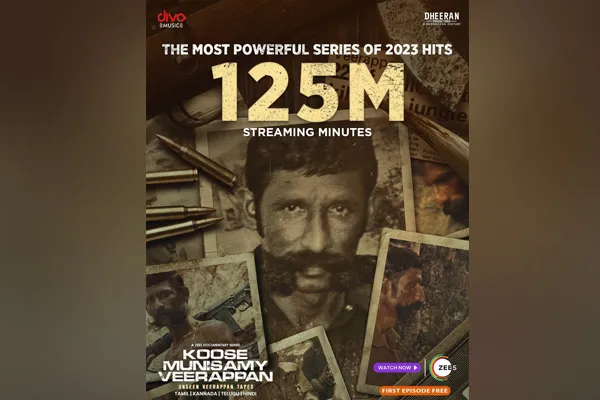 koose munisamy veerappan cross 125 Million streaming minutes in zee5  