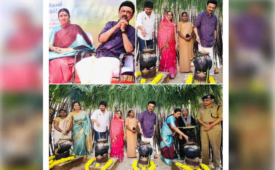 The Chief Minister celebrated Pongal with the guards