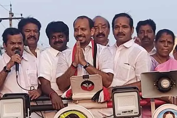 AIADMK candidate Karuppaiya campaign in Trichy