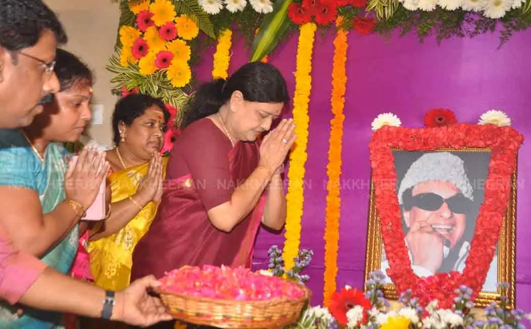 Sasikala talks about DMK's action