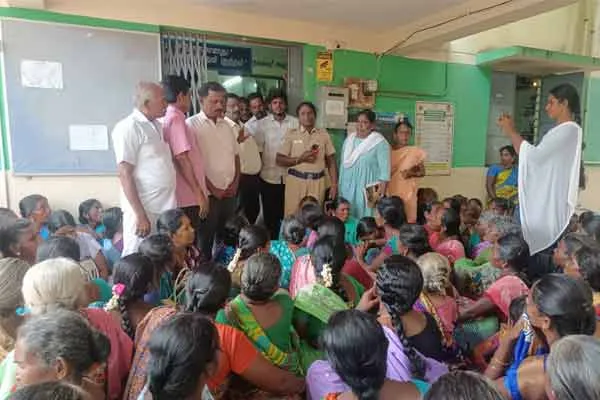People besieged the panchayat office demanding 100 days of work