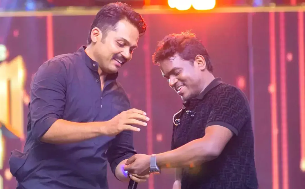 karthi presented for premium watch yuvan shankar raja 