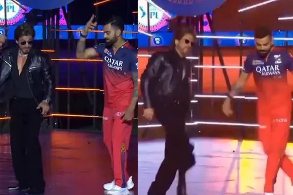 sharukhan dance with kohli in ipl 2025 opening ceremony