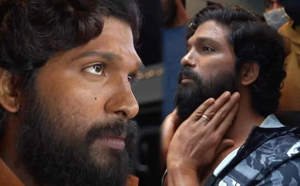 Allu Arjun Transforming into pushpa raj 