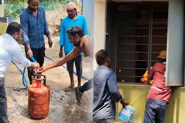 Fire breaks out in school kitchen near Bhuvanagiri