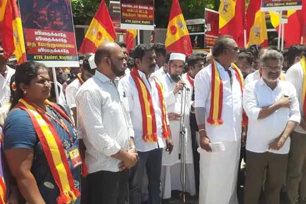 TVK Struggle against the Waqf Board Amendment Bill 
