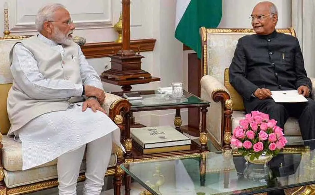 Prime Minister Modi meet President ramnath kovind