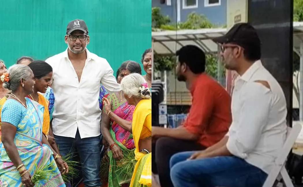 vishal shirt torned while participeting village ticket programme 