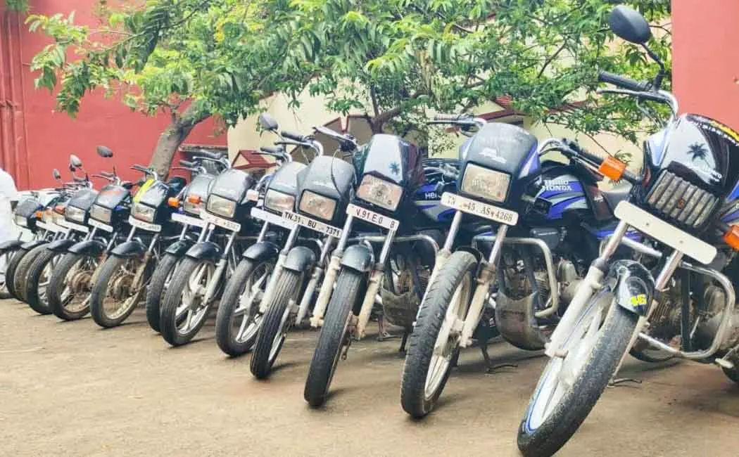 Three arrested for stealing 14 motorcycles in Cuddalore district