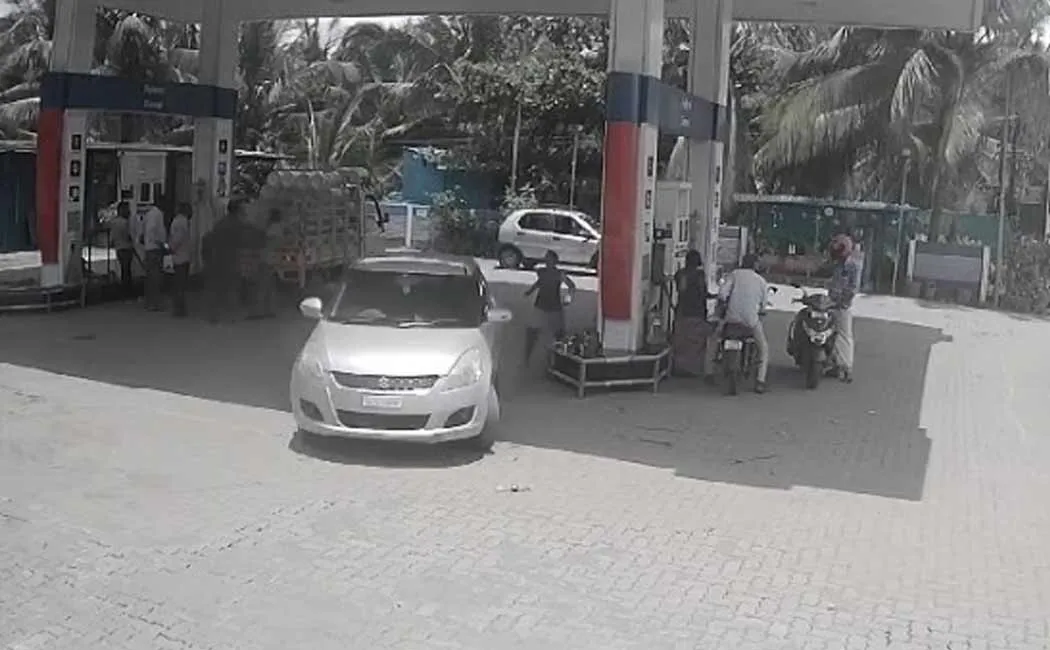 young man left without paying for petrol in the car