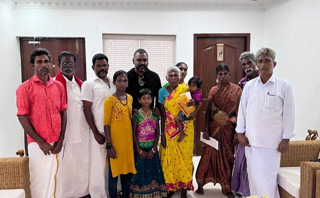 actor raghava lawrence donate rajakannu family