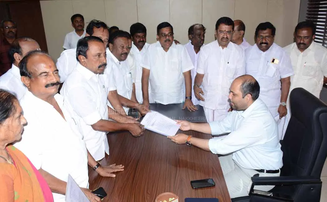 AIADMK complains to Election Officer that action should be taken against DMK