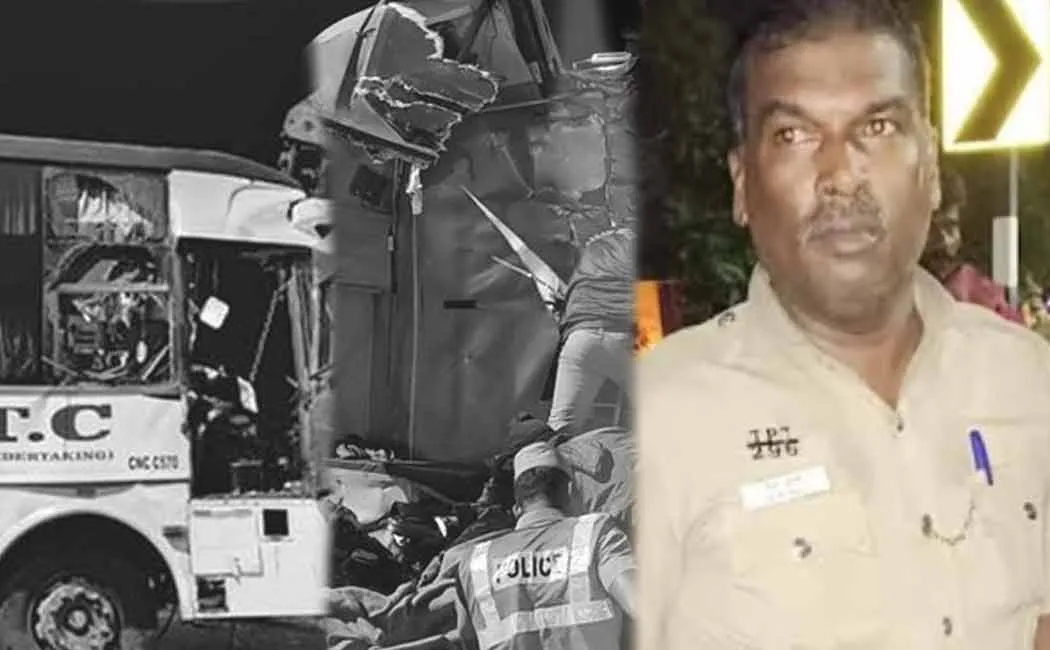 head constable who saved many lives passed away in Vaniyambadi bus accident