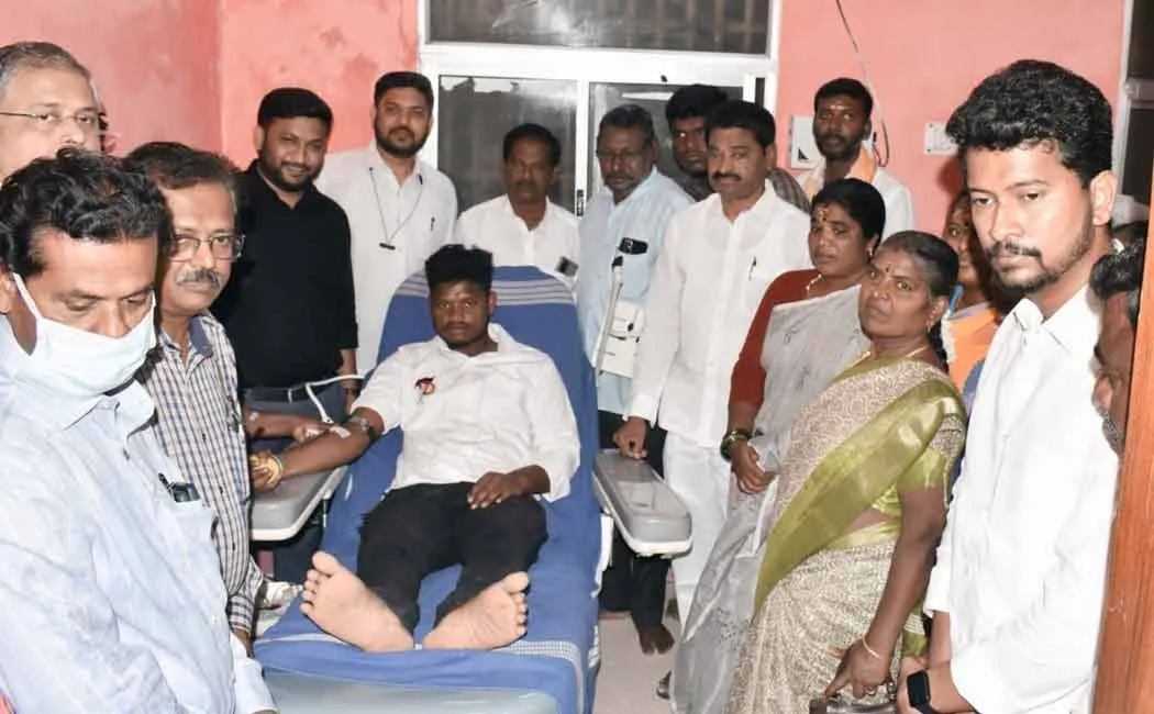 Blood donation lead by MLA or Minister Udhayanidhi  birthday in Cuddalore 