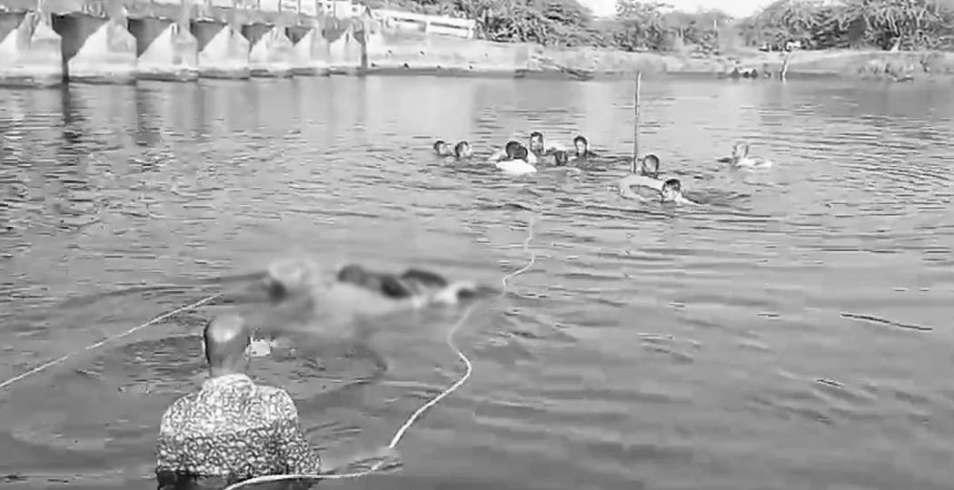 Woman drowned in water while learning to drive a car