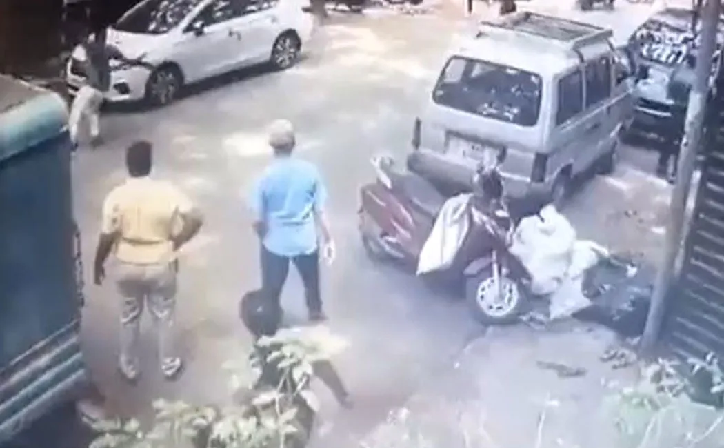 gang beating two people who came out after appearing in court