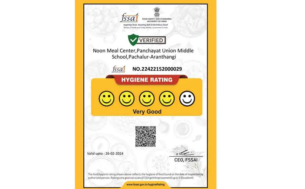 Central Govt awarded Very Good certificate Pachalur Government School