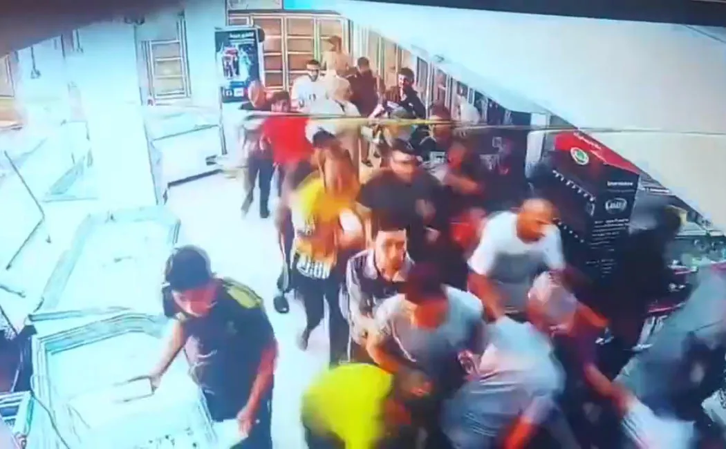 Israel beating supermarket in Gaza refugee camp