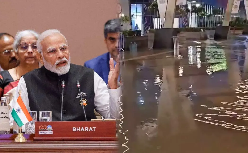 Rs. 2,700 crore, rain water stagnation like a pond in the bharat g20 summit