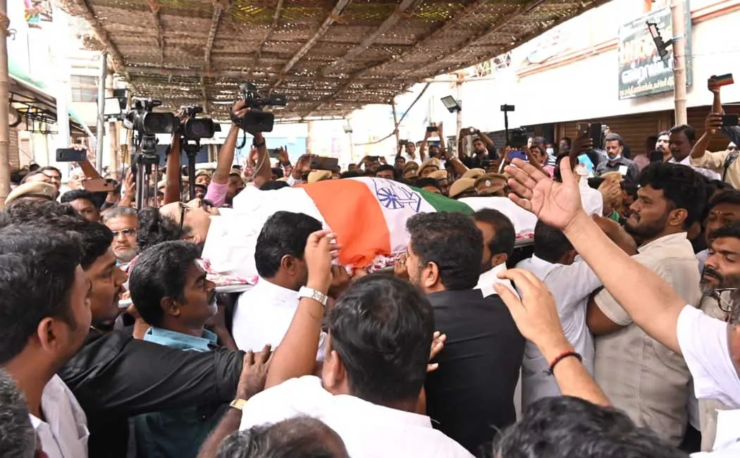  late Thirumagan MLA was cremated
