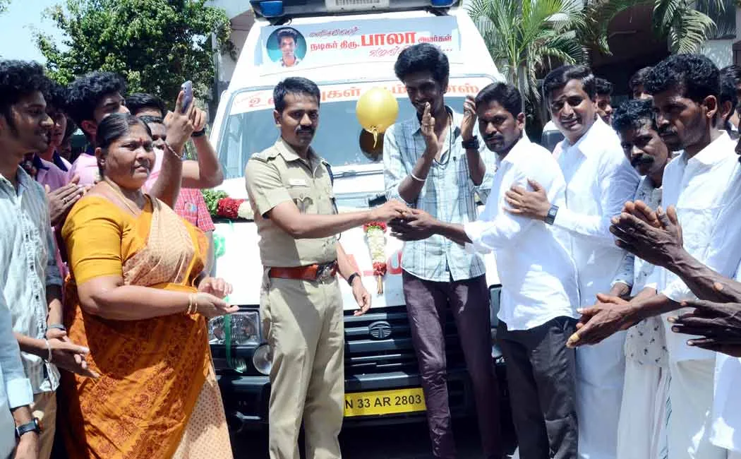 Actor Bala gave a free ambulance to the people of the hill village