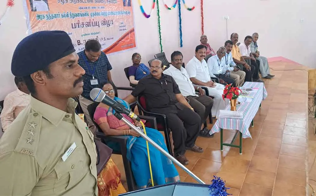 Appreciation for students who topped government exams at Nandanar School