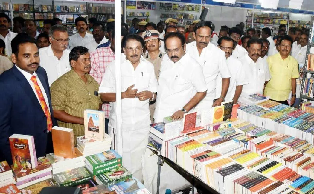 minister kkssr ramachandiran spoke at the book festival virudhunagar