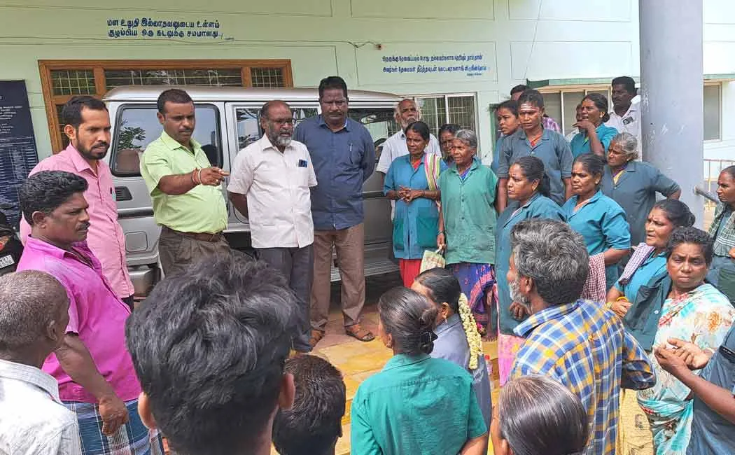 Sanitation workers lay siege to Bhubaneswar sub Collector office