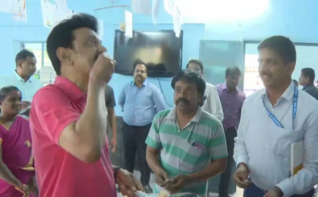 CM Stalin conducted  surprise field visit government school Vellore