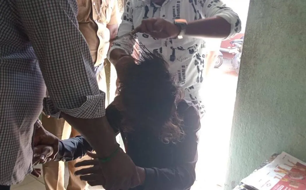 police arrested youths who were walking around with strap knives