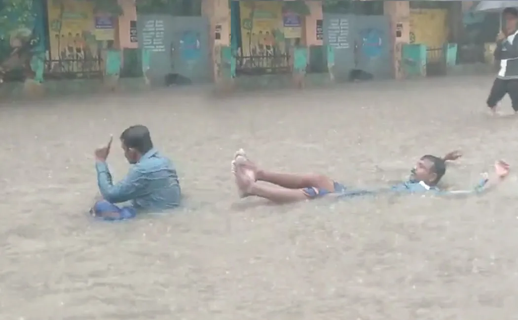 young man was found lying in the rain intoxicated video goes viral