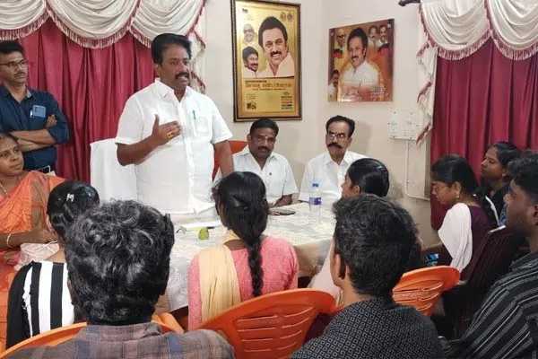 DMK MLA who gave assistance for students education