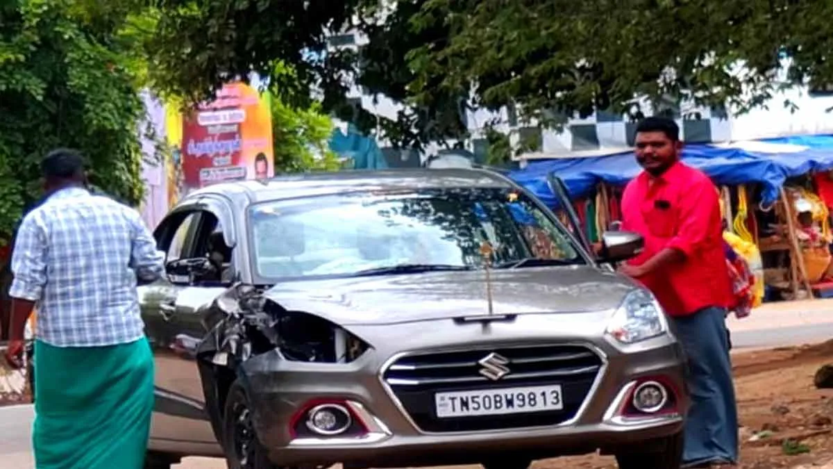 A car that caused an accident and did not stop