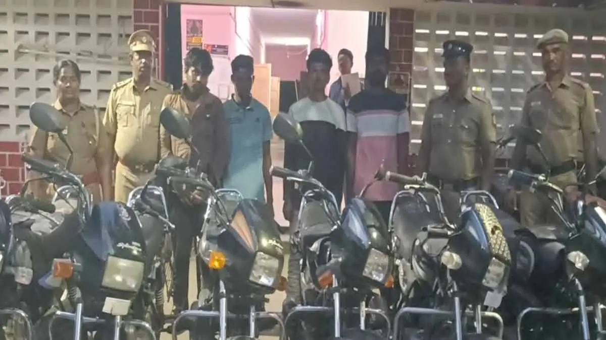 serial two-wheeler theft; 4 arrested