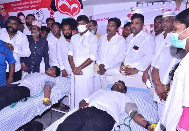 Udayanithi Stalin's birthday CELEBRATION IN RAMANATHAPURAM DISTRICT 