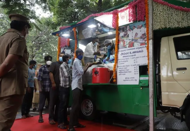 CHENNAI CORPORATION AMMA MOBILE RESTAURANTS CM PALANISAMY  