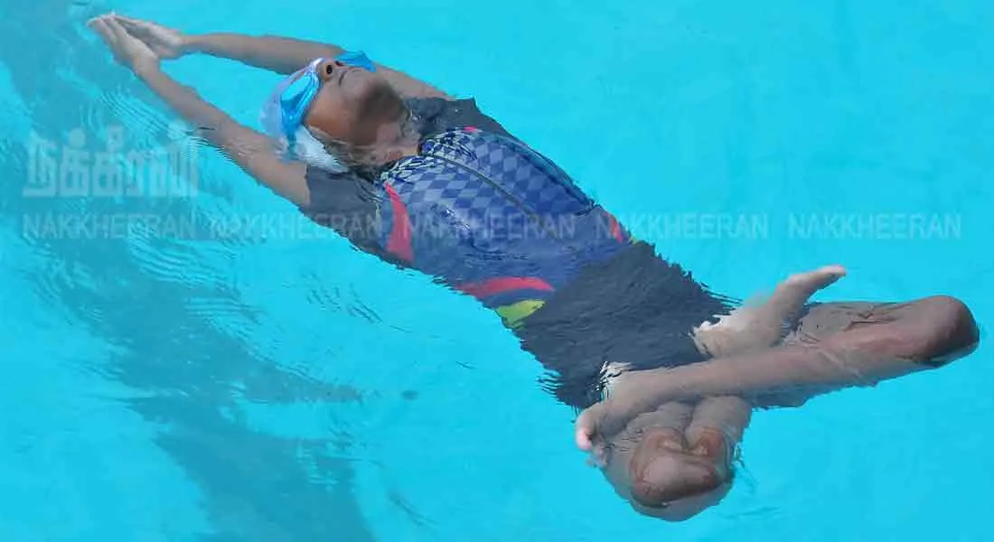 Yoga as floating in water! award winning little girl!