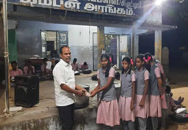 Government school teachers who provide food to students and run night school during the exam period!