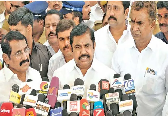TAMILNADU CM EDAPPADI PALANISAMY PRESS MEET COIMBATORE AIRPORT 