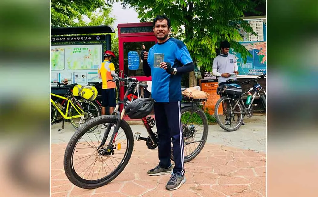 Korean Tamil wins cycling competition