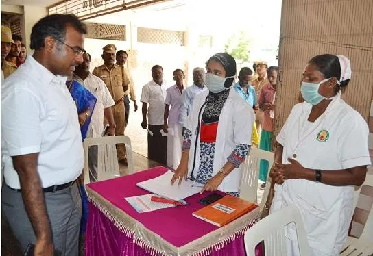  Corona blocking on Tamil Nadu border
