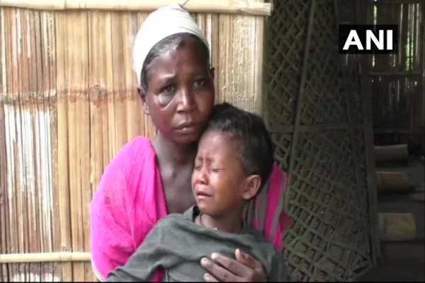 assam hero child hero  uttam taddi jumbed at small river