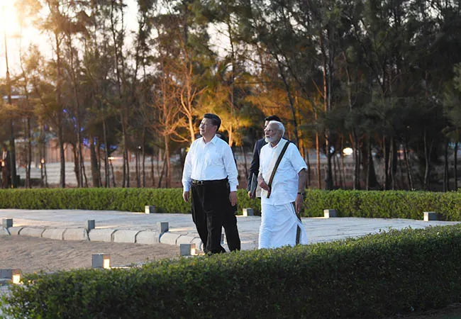 INDIA AND CHINA LEADERS MEET MAMALLAPURAM IN KANCHEEPURAM DISTRICT 