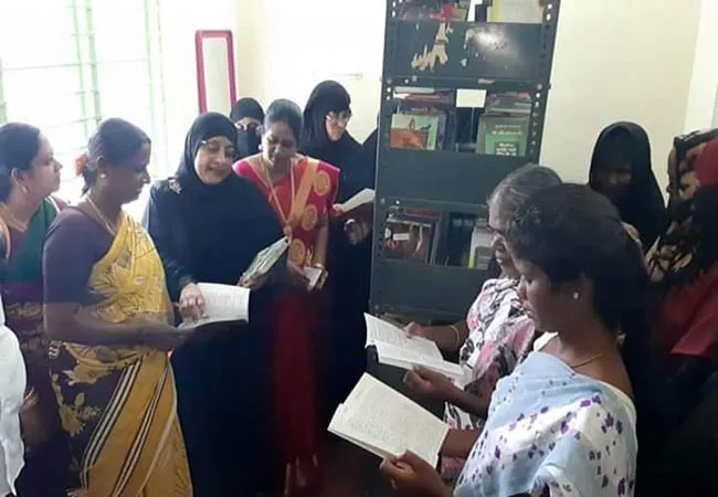vellore district vaniyampadi womens library opening tn employees welfare minister  nilofer kabil