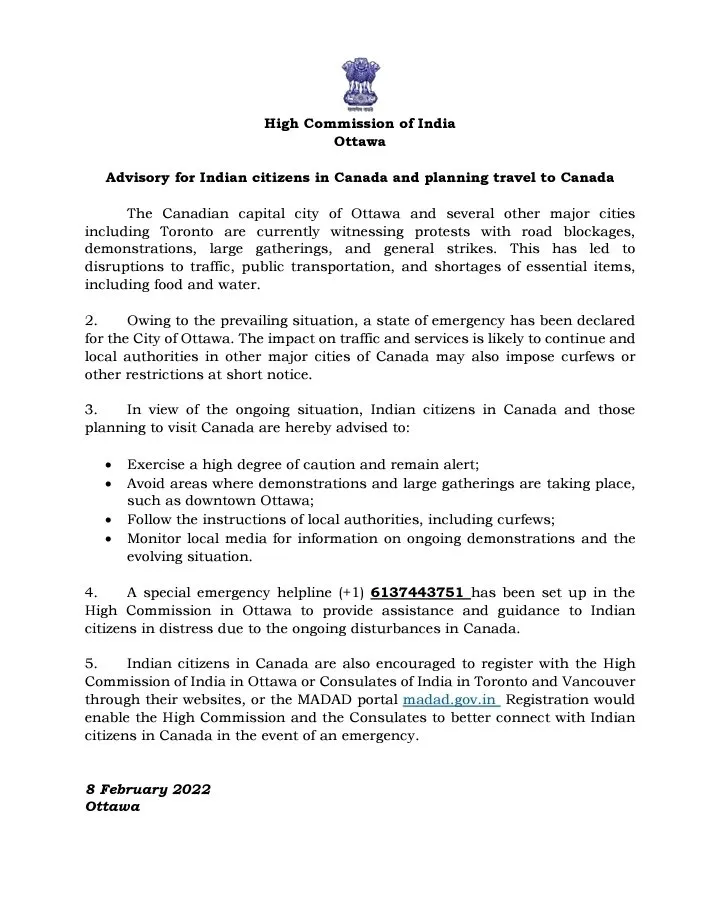canada issues instrution to indian embassy 
