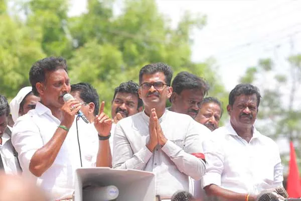 Minister Anbil Mahesh campaigned Everything for everyone is the Dravidian model govt 