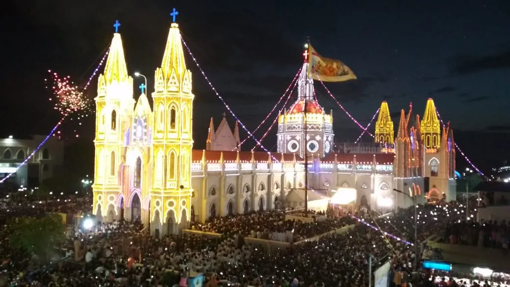 The Velankanni festival begins with the flag